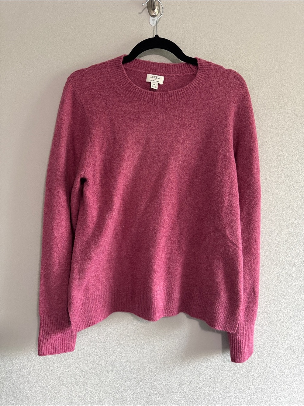 J. Crew Raspberry Pink Crewneck Sweater